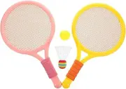 HONMEET 1Set Portable Badminton Racket for Rackets Balls Durable Outdoor Sports for Parent Interaction for Backyard Beach Play