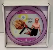 Doris Day 7" Purple Novelty Wall/Desk Clock Brand New
