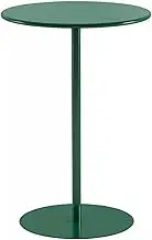 Round Bar Height Table Bistro Pub Table, Modern Home Decor Bedside Table with Metal Iron Legs, Counter Height Dining Table for Kitchen, Restaurant, Bistro, Cocktail, Orange(40x72cm)