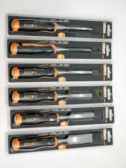 FINDER Wood Chisel Set with Hammer End for Woodworking, Carving,6-Piece