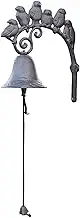 Outdoor Dinner beell - Cast Iron Dinner Yard beell, Wall-Mounted Front Gate | Antique Church Wall, Decorative Farm Accent Bells with 6 Birds, Large and Loud for Farm House Outside Accessories
