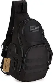 ArcEnCiel Tactical Sling Pack Military Molle Chest Crossbody Shoulder Bags with Patch