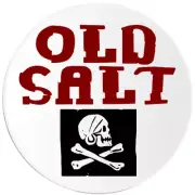 Old Salt Pirate - 100 Pack Circle Stickers 3 Inch - Skull Crossbones