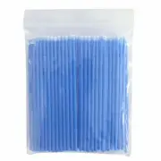 Dental 100 Pcs Disposable Applicator Micro Brush Tips Handle Tube Blue 2.5mm