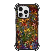 iPhone 16 Pro Bounce Case MagSafe Compatible AMONGST THE FLOWERS Rainbow Array - Colorful Abstract Summer Floral Pattern Green Red Blue Yellow Garden Flowers Lovely Girly Nature Fine Art Painting Design