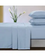Tribeca Living Microfiber Extra Deep Pocket Sheet Set King Blue