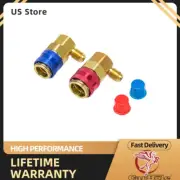 2 PCS A/C AC Manifold Gauge High & Low Pressure Quick Adapter Conversion New Kit (for: Honda)