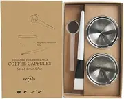 RECAPS Stainless Steel Refillable Filters Reusable Coffee Pods 230ml Compatible with Nespresso Vertuoline Coffee Machines