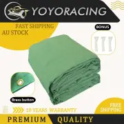 300x500cm Heavy Duty Waterproof Dustproof Army Canvas Tarp Camping Tarpaulin AUS