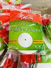 Melitta Filters Coffee 3.5” Percolator Disc White 100 Count One Pack NEW