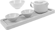 Cabilock 1 Set Set Portable Camping Tea Set Teapot Teacups Traditional Chinese Teaware Easy to Use Convenient for Outdoor Picnics and Travel Elegant Design Lightweight and