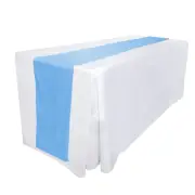Cloth Chair Wedding Event Sequin Satin Table Runners and Covers - Baby Blue