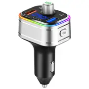 BC62 car Bluetooth FM transmitter hands-free call PD fast charging voice assistant Atmosphere lamp voltage detection car charging