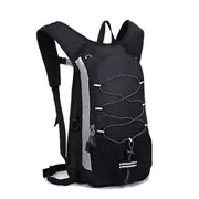 Waterproof Nylon Shoulder Bag Riding Climbing Hiking Light Weight Backpack BALCK COLOR