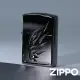 【Zippo】精雕黑色羽翼-加厚版-防風打火機(美國防風打火機)