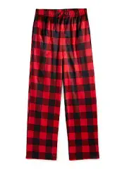 Wonder Nation Boys Plaid Sleep Pants - Red Plaid, Medium (8)