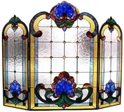 Fireplace Screens Style Fireplace Screen Stained Glass 3 Section Fireplace Screen Flat Fireplace Screens Decorative Comfortable Anniversary