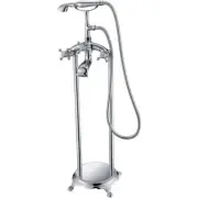 Tugela 3-Handle Claw Foot Tub Faucet with Hand Shower in Polished Chrome