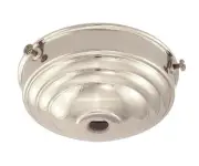 B&P Lamp 3 1/4" Fitter, Nickel Finish Deco Style Holder