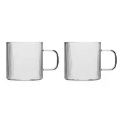 2pc Ecology 440ml Infuse Classic Home/Office Glass Tea/Coffee Cups 12x9cm