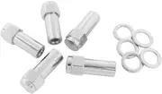 Aeroflow 1.38 Shank Closed Wheel Nuts M12x1.2 Chrome M12 x 1.25mm Set Of 5