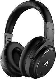 LAMAX NoiseComfort ANC Wireless Headphones with Active Noise Isolation (ANC), Bluetooth 5.0, USB-C, Operates 50 Hours, Travel Case and Airplane Adapter in Packaging, Metal Construction