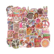 50pcs Classic Psychedelic Hippie Art Sticker For Skateboard Fridge Laptop Decor