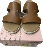Kensie Ladies' Size 6, Elena H Band Sandal, Brown, Flexible Outsole, Padded. ￼