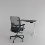 【4HEALTH 舒樂活】I椅 灰框3D扶手 — 居家辦公椅+STANDLY電動升降桌(限時精選組合)