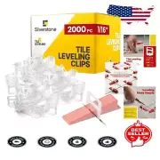 Effortless Tiling with 2000 Durable 1/16" Tile Leveling Clips - Time Saver