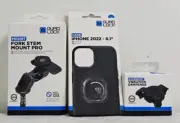 QUAD LOCK KIT iPHONE 14 Case, Dampener, FORK STEM Mount Pro *EXPRESS*