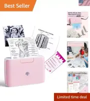 4" Portable Thermal Printer Printpods- Bluetooth Inkless Printer, Support 2/3...