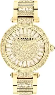 [COACH] Women's Cary 14504268 Qtz Basic Watch, Gold Dial, 34mm