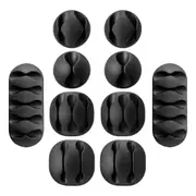 10pcs Cable Wire Clips Tidy Cord Lead Organiser USB Charger Holder
