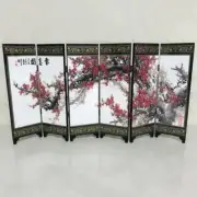 Quality made 6 Panel Spring Bamboo Screen Room Divider Folding Partition For