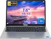ACEMAGIC 16 Inch FHD Display Laptop, Quad-Core N-95 Processor up to 3.4 GHz (Beat N5095) Notebook Computer, 16GB DDR4 512GB SSD Notebook Computer with Metal Housing Support WiFi, BT5.0, 3 x USB 3.2