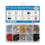 228Pcs PC Screw Standoff Set Kit for Computer Case Hard Drive Motherboard Cooler
