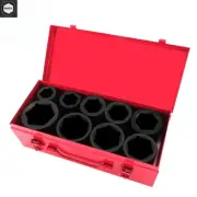 1" Inch Drive Deep Impact Socket Set,9 Pieces,6-Point,Metric Sizes(24mm,27mm,...