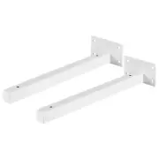 Floating Shelf Brackets, 2pcs 10"(250mm) Wall Mounted Shelf Supports, White