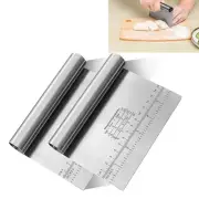 Pro Dough Pastry Scraper/Cutter/Chopper Stainless Steel Mirror Polished with ...