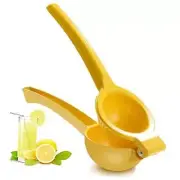 Manual Juicer Citrus Lemon Squeezer, Fruit Juicer Lime Press Metal, Yellow