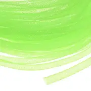 Mesh Tube Ribbon 25 Yards, 6mm Elastic Fabric Ribbons[Dark Green]