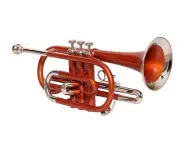 CORNET Brass Color ORANGE MOUTHPIECE GOLD Cornet BB HARD CASE BB PITCH NICE