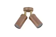 Pillar Light Double Adjustable 12V MR16 Copper IP65 Round Back Plate Anti-Glare