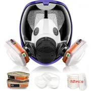 17 IN 1 Gas Mask Full Face Respirator Paint Spray Chemical Facepiece Safety 6800