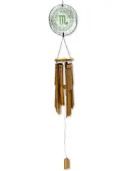 Zodiac Scorpio Bamboo Wind Chime - 41" Indoor Outdoor Hanging Home Décor
