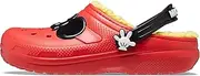 [Crocs] Kids' Classic Lined Disney Clog Minnie Shoes, Mickey Mouse, 5 US Unisex Big