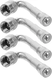 SOLUSTRE Sets Degree Brass Air Valve Stem Extension Valve Adapter Sealed Metal Cap Suitable for Cars Trucks Pcs