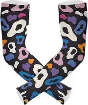 [Yoogain] UV Protection Tattoo Cover Up Cheetah Colorful Long Sleeve Cooling Feeling Two Way Wearing Styles cubre brazos, Cheetah Colorful, 1 size, Cheetah Colorful, 1 size
