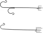 Sturdy Iron Ground Inserted Shepherd Hooks Yard Streetlamp Hanger Garden Lamp Hanger Set of 2